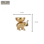 Gold Oxdise Aluminium Metal Elephant With Bowl 5 Add a little bit of body text 2 5 eMetalCrafts