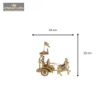 Metal Brass Mahabharat/Geeta Arjun Chariot (Rath) with Krishna & Hanuman 5 Add a little bit of body text 3 1 eMetalCrafts