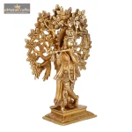 Lord Krishna Idol Playing Flute | Sri Krishna Brass Sculpture 4 DSCF5493 eMetalCrafts