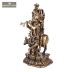Lord Krishna ji with Cow Statue– Brass Decorative Idol 4 DSCF5510 eMetalCrafts