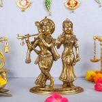 Exotic India Radha Krishna - Brass Statue