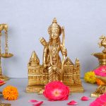 Lord Rama with His Temple | Brass Statue