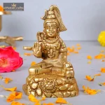 Pure Brass Sitting Lord Shiva Statue 1 Brass Sitting Lord Shiva Statue