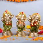 Baal Ganesha Brass Idols set