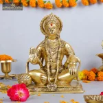 Exotic India Blessing Hanuman - Brass Statue 1 Blessing Hanuman Brass Idol