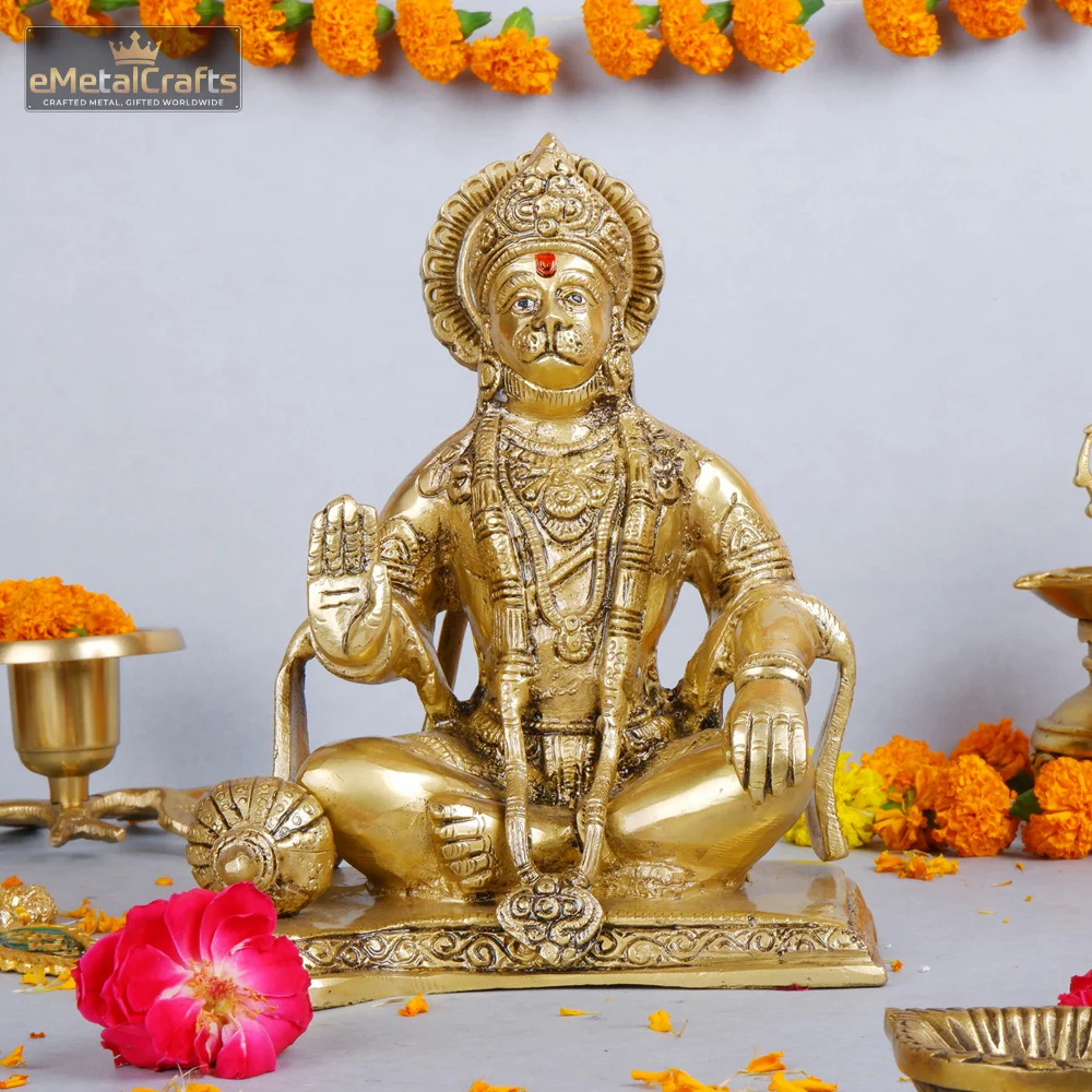 Blessing Hanuman Brass Idol Blessing Hanuman Brass Idol