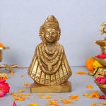 Brass Lord Khatu Shyam Ji Idol Statue Decorative Showpiece