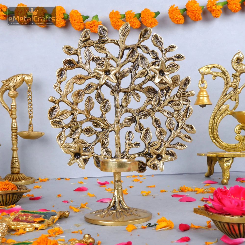 Pure Brass Tree Diya Pure Brass Tree Diya