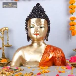 Brass Religious Buddha Face Statue