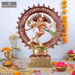 Exotic India Nataraja Brass Idol | Brown Colour 1 India Nataraja Brass Idol