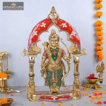 Standing Lord Rama Brass Statue Inside Temple 1 Lord Rama Brass Statue