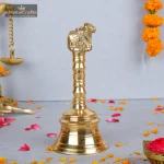 Pure Brass Pooja Ghanti | Ghanti for Home and Temple 1 Pure Brass Pooja Ghanti