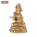 Pure Brass Sitting Lord Shiva Statue 2 DSCF6491 eMetalCrafts