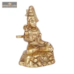Pure Brass Sitting Lord Shiva Statue 3 DSCF6492 eMetalCrafts