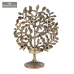 Pure Brass Tree Diya With Tealight Holder 2 DSCF6648 eMetalCrafts