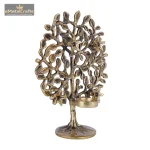 Pure Brass Tree Diya With Tealight Holder 3 DSCF6649 eMetalCrafts