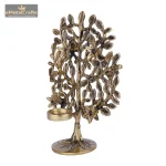 Pure Brass Tree Diya With Tealight Holder 4 DSCF6650 eMetalCrafts