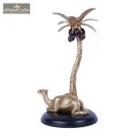 Aluminium Golden Sitting Camel Metal with Tree And Black Platfom 3 DSCF7008 eMetalCrafts