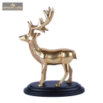 Aluminium Golden Metal Deer Sculpture 2 DSCF7101 eMetalCrafts