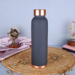 Copper Green and black print Design Copper Water bottle