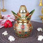 Brass Meenakari Mangal Kalash