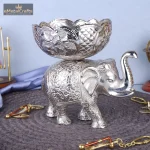Festivals Aluminium Dry fruit Elephant Bowl1000ml 1 Aluminium Dry fruit Elephant Bowl