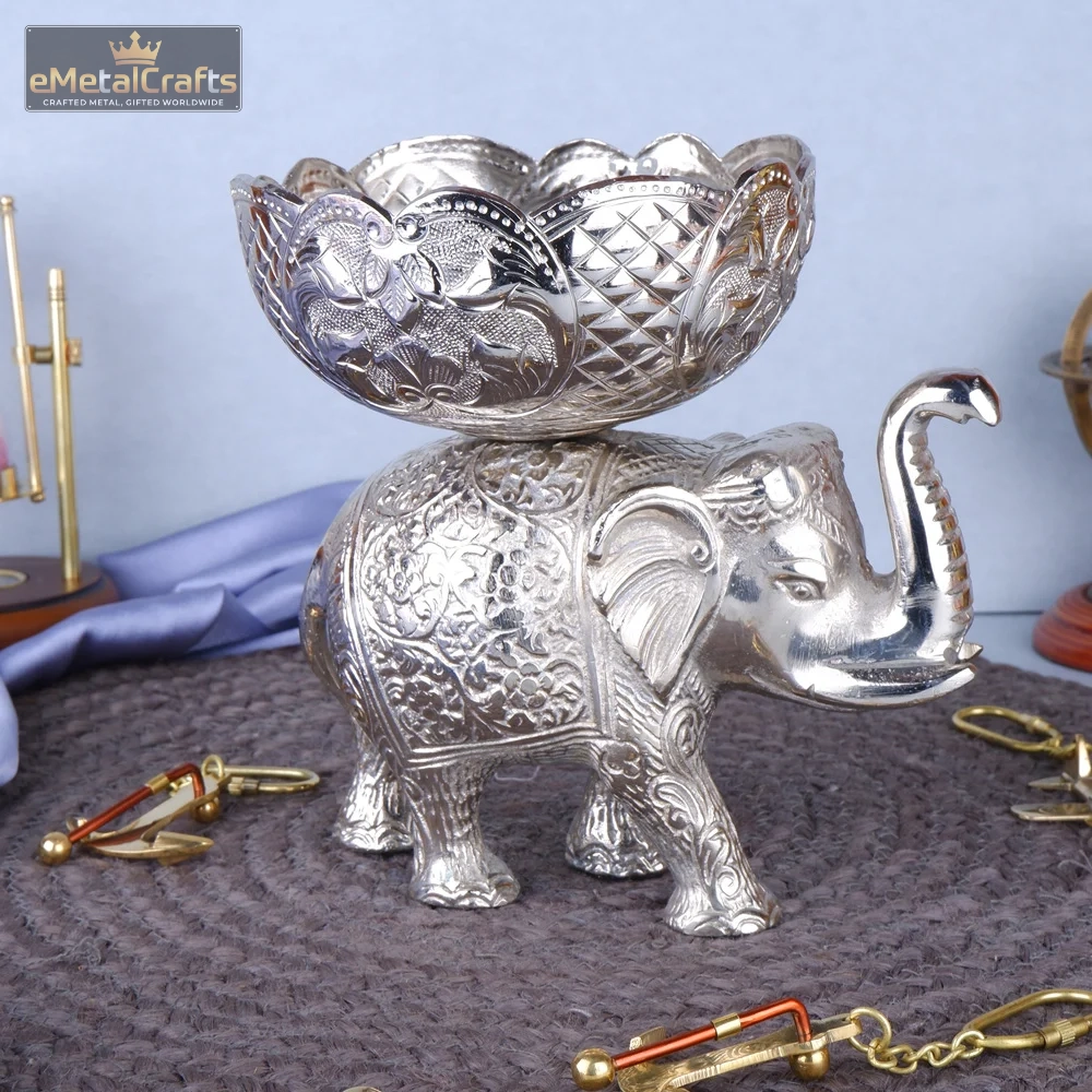 Aluminium Dry fruit Elephant Bowl Aluminium Dry fruit Elephant Bowl