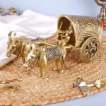 Golden Brass Bullock Cart