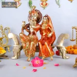 brass radha krishna sitting