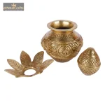 Pure Metal Brass Golden Pooja Kalash 2 DSCF8089 eMetalCrafts