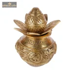 Pure Metal Brass Golden Pooja Kalash 3 DSCF8090 eMetalCrafts