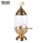 Pure Brass Akhand Jyot Diya with Borosilicate Glass for Temple 3 DSCF8102 1 eMetalCrafts