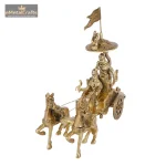Metal Brass Mahabharat/Geeta Arjun Chariot (Rath) with Krishna & Hanuman 2 DSCF8127 eMetalCrafts