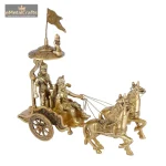 Metal Brass Mahabharat/Geeta Arjun Chariot (Rath) with Krishna & Hanuman 3 DSCF8128 eMetalCrafts