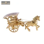 India Brass Metal Vintage Horse Cart with Open Jaali 3 DSCF8131 eMetalCrafts