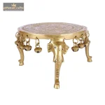 Pure Brass Pooja Chowki Stool 2 DSCF8230 eMetalCrafts