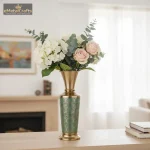 Aluminium Green Colour Flower Vase 1 wmremove transformed 5 eMetalCrafts