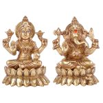 Premium Brass Lakshmi & amp; Ganesha Idols Pair