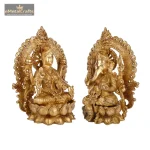 Radiant blessings with laxmi ganesh brass murti 3 2 5 1 eMetalCrafts