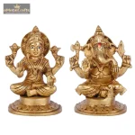 Brass Ganesh Laxmi Idol Set for Puja & Home Décor 1 6001 eMetalCrafts