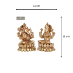 Premium Brass Lakshmi & Ganesha Idols Pair 4 Add a little bit of body text eMetalCrafts