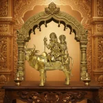 Big Size Brass Kamdhenu Cow with Calf Idol 1 1 15 eMetalCrafts