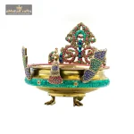 Brass Peacock Urli Bowl 2 112 eMetalCrafts