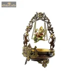 Brass Ganesha on Swing Urli 2 122 eMetalCrafts