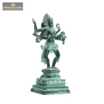 Bhairavi Maa Kali Green Patina Finish Brass Statue 3 2 13 eMetalCrafts