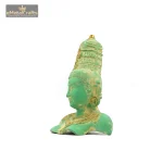 Brass Buddhas Face Idol | Green Gold Patina Finish 2 2 2 eMetalCrafts