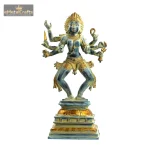 Brass Bhairavi Maa Kali Rich Blue Patina Finish Brass Statue 2 2 4 eMetalCrafts