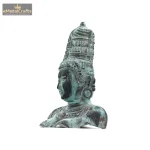 Brass Buddha Face Idol | Deep Ocean Patina Finish 2 2 5 eMetalCrafts