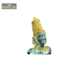 Brass Buddha's Face Idol | Azure Patina Finish 2 3 eMetalCrafts