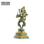Brass Bhairavi Maa Kali Rich Blue Patina Finish Brass Statue 3 3 3 eMetalCrafts